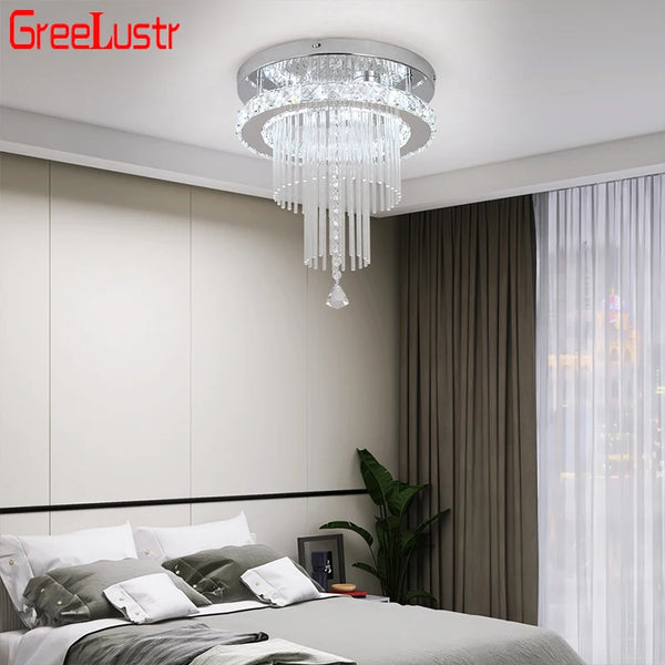 Crystal Jellyfish Chandelier Lamps Indoor Decor Pendant Hanging Light Fixtures For Living Room Lights Luxury Led Ceiling Lampara