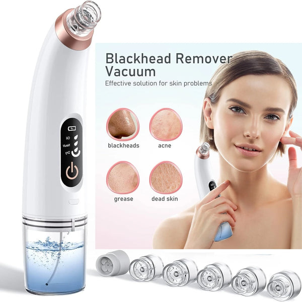 2023 Upgraded Blackhead Remover Pore Vacuum,Upgraded Facial Pore Cleaner,USB Rechargeable Blackhead Vacuum Kit for Women & Men