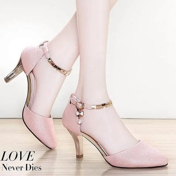 Women High-heeled Sandals Summer Female Shoes Ladies Stilettos High Heels Designer Elegant Buckle Slingback Wedding Shoes 2022